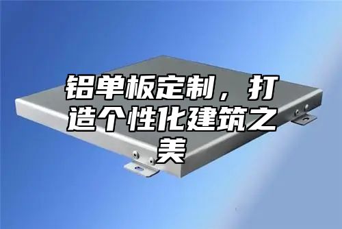 铝单板定制，打造个性化建筑之美