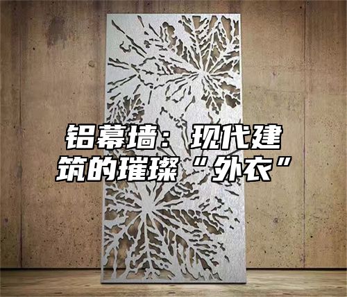 铝幕墙：现代建筑的璀璨“外衣”