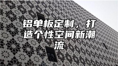 铝单板定制，打造个性空间新潮流