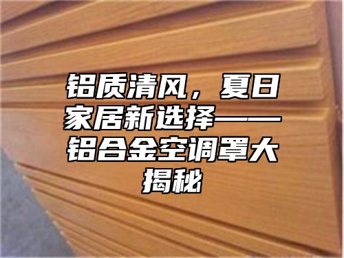 铝质清风，夏日家居新选择——铝合金空调罩大揭秘