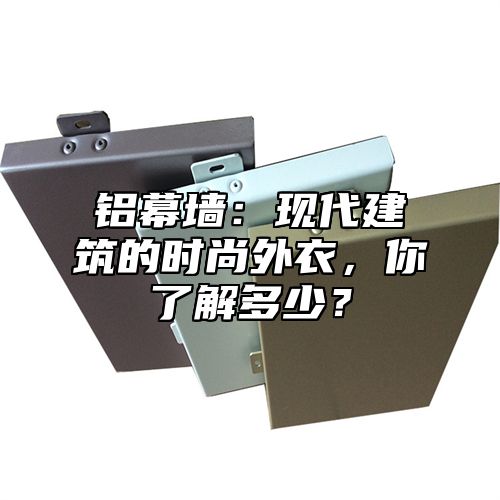 铝幕墙：现代建筑的时尚外衣，你了解多少？