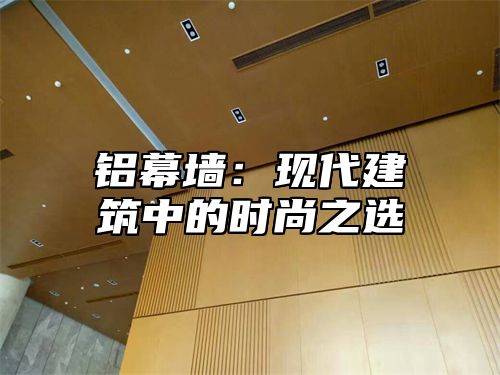 铝幕墙：现代建筑中的时尚之选