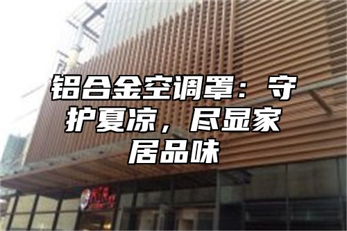 铝合金空调罩：守护夏凉，尽显家居品味