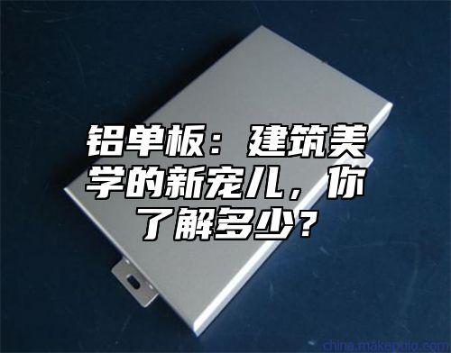 铝单板：建筑美学的新宠儿，你了解多少？