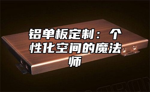铝单板定制：个性化空间的魔法师