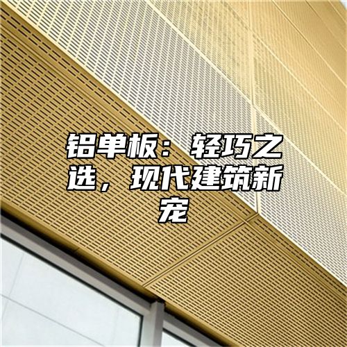 铝单板：轻巧之选，现代建筑新宠