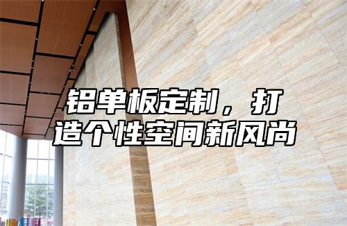 铝单板定制，打造个性空间新风尚
